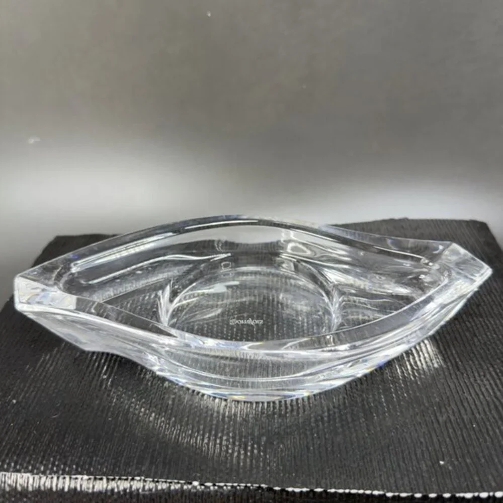 Orrefors Crystal Glass Candleholder Wave Horizon Marquis Paisley‎ Sweden Single